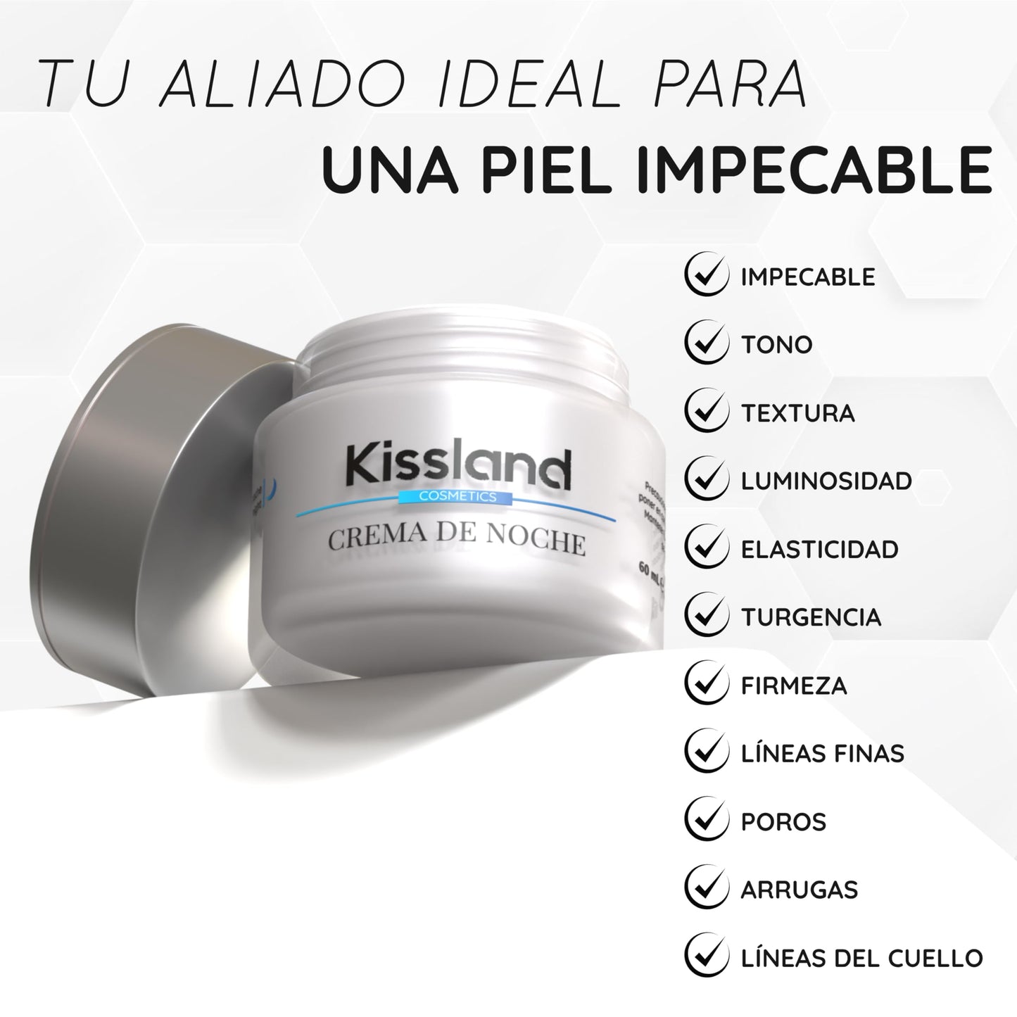 Crema de Noche con Ácido Hialurónico Puro + Pantenol (Provitamina B5) 50 ml