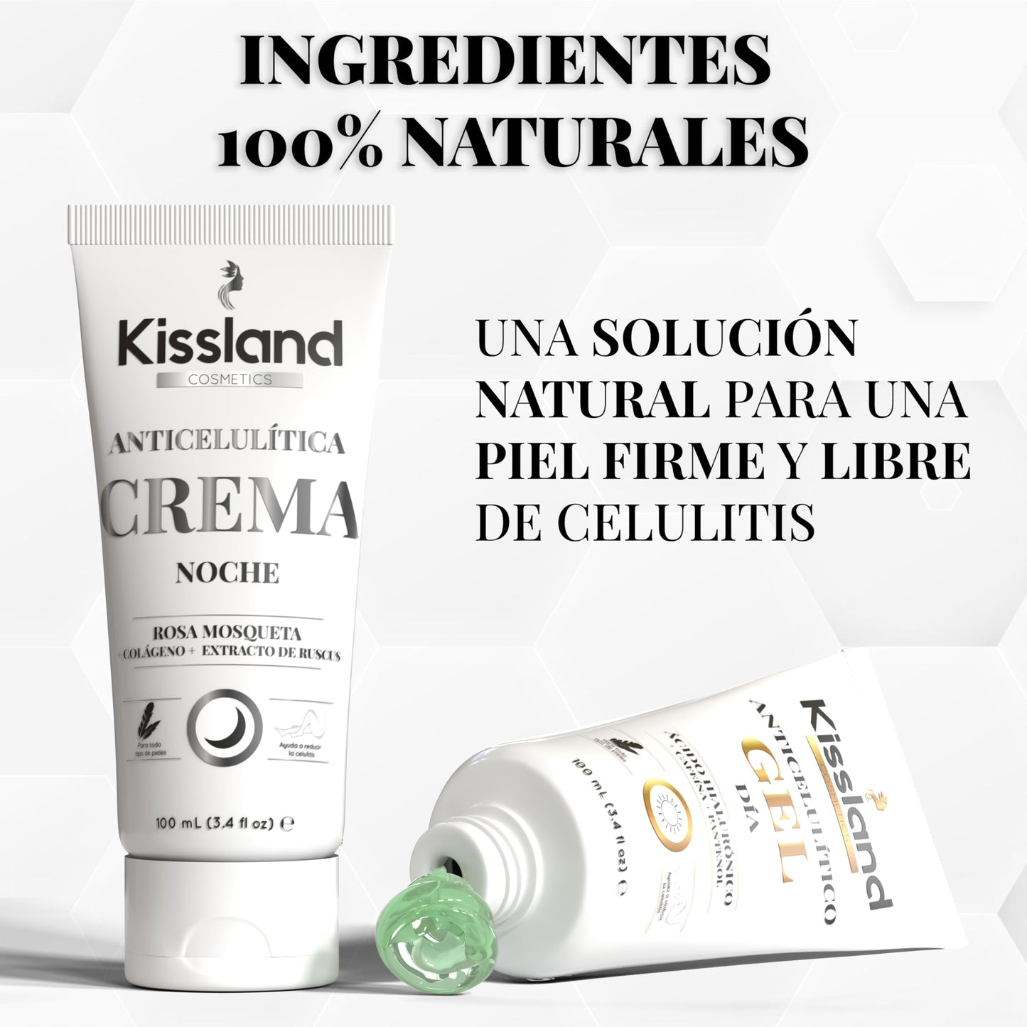 Pack Crema Anticelulitica de DĂa y Crema Anticelulitica de Noche para Reducir la Celulitis de Piernas y Gluteos 100 ml
