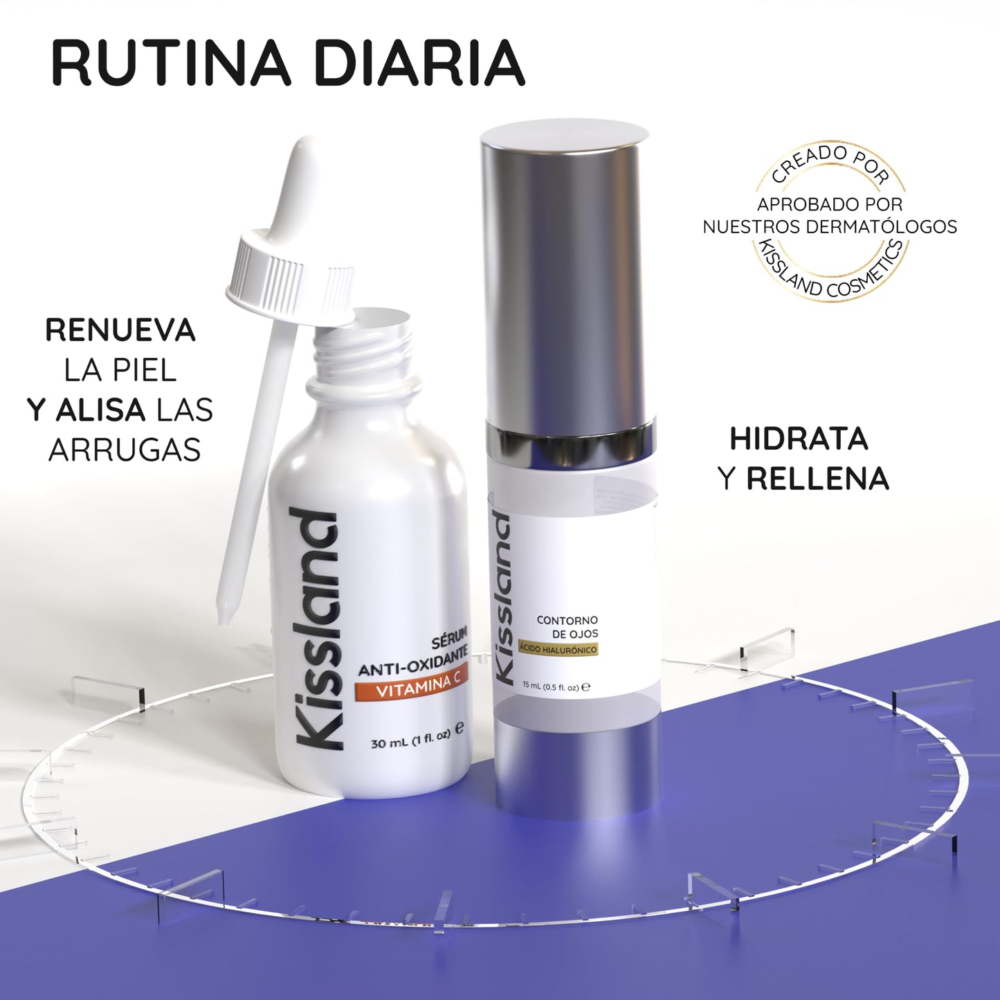Pack Regalo Serum Contorno de Ojos 60 ml + Serum Facial Antioxidante Vitamina C 30 ml + Balsamo Labial y Crema de Manos de Regalo