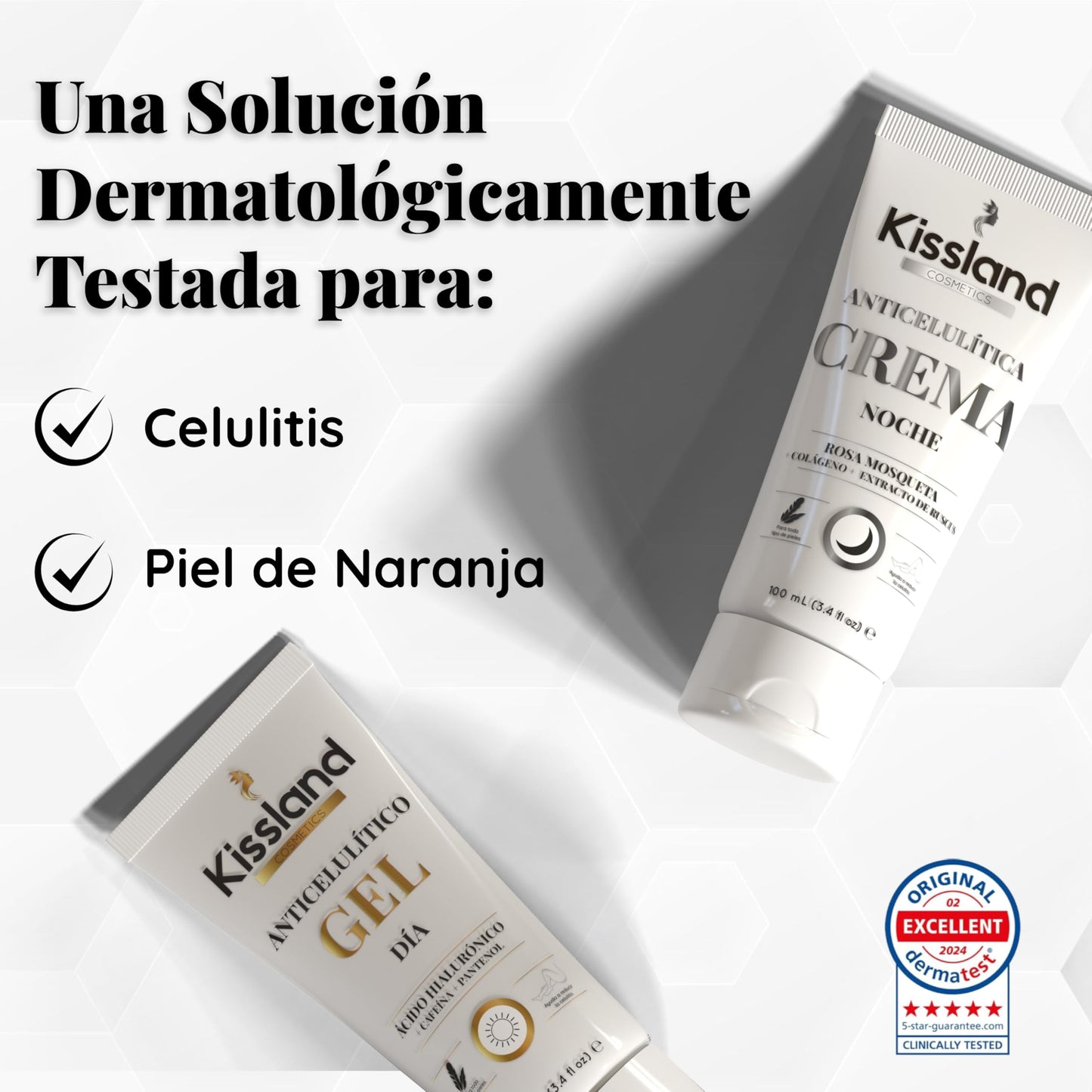 Pack Crema Anticelulitica de DĂa y Crema Anticelulitica de Noche para Reducir la Celulitis de Piernas y Gluteos 100 ml