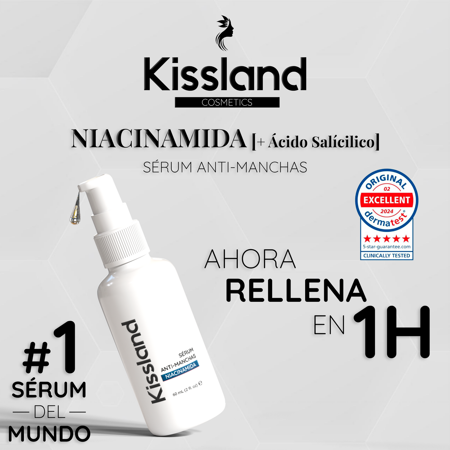 Serum Antimanchas Facial con Niacinamida Pura (Vitamina B3) y Ácido Salicílico 60 ml