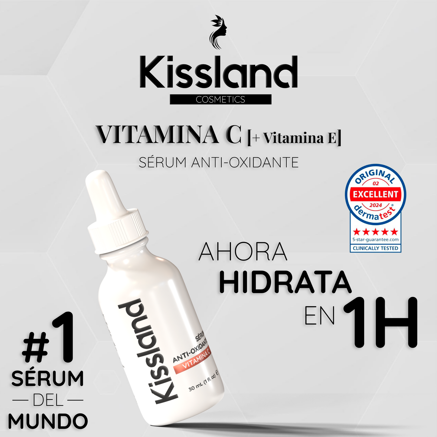 Sérum Facial Antioxidante con Vitamina C, Vitamina E 30 ml