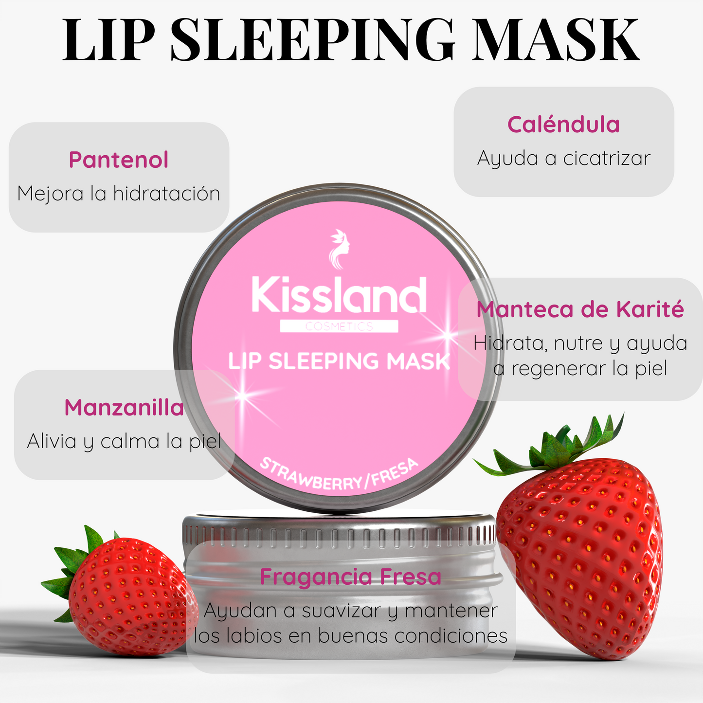 Lip Sleeping Mask Reparador Labial Sabor Fresa 15g