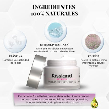 Crema Anti-Imperfecciones y Antiarrugas con Retinol, Cafeína y Elastina 50 ml