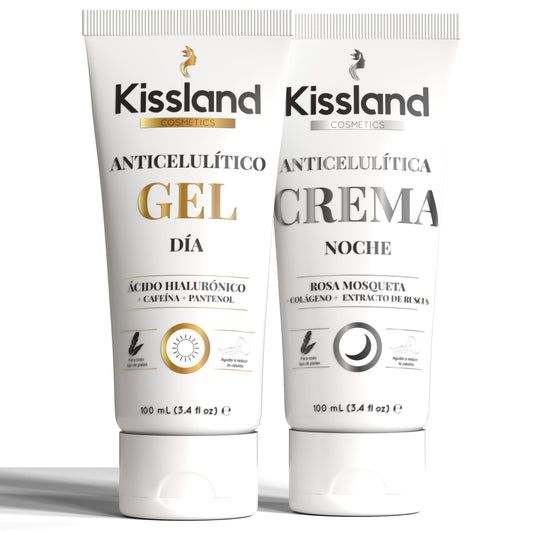Pack Crema Anticelulitica de Día y Crema Anticelulitica de Noche para Reducir la Celulitis de Piernas y Gluteos 100 ml