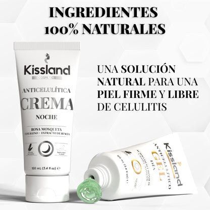 Pack Crema Anticelulitica de Día y Crema Anticelulitica de Noche para Reducir la Celulitis de Piernas y Gluteos 100 ml