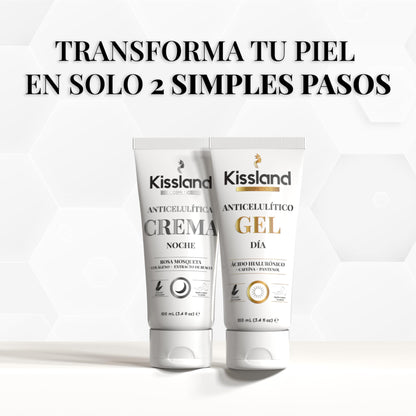 Pack Crema Anticelulitica de Día y Crema Anticelulitica de Noche para Reducir la Celulitis de Piernas y Gluteos 100 ml