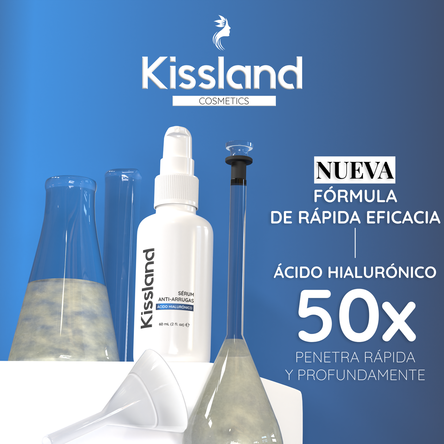 Serum Facial Antiarrugas con Ácido Hialurónico Puro, Aloe Vera y Astrágalo 60 ml
