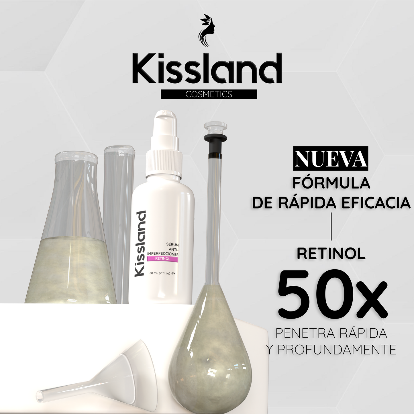 Serum Retinol Puro para la Cara, Cafeína y Elastina 60 ml